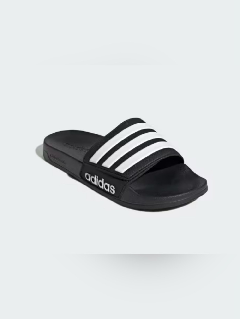 adidas Women’s Black and White Adilette Slide Sandal Size 8